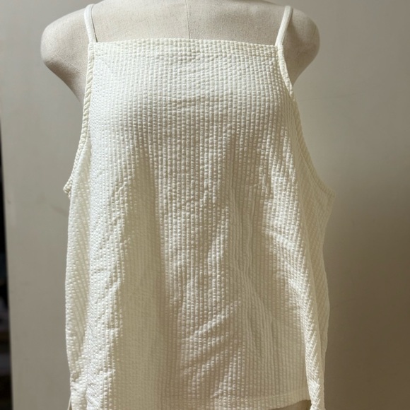 Madewell Seersucker Apron Tank Top - Picture 2 of 7